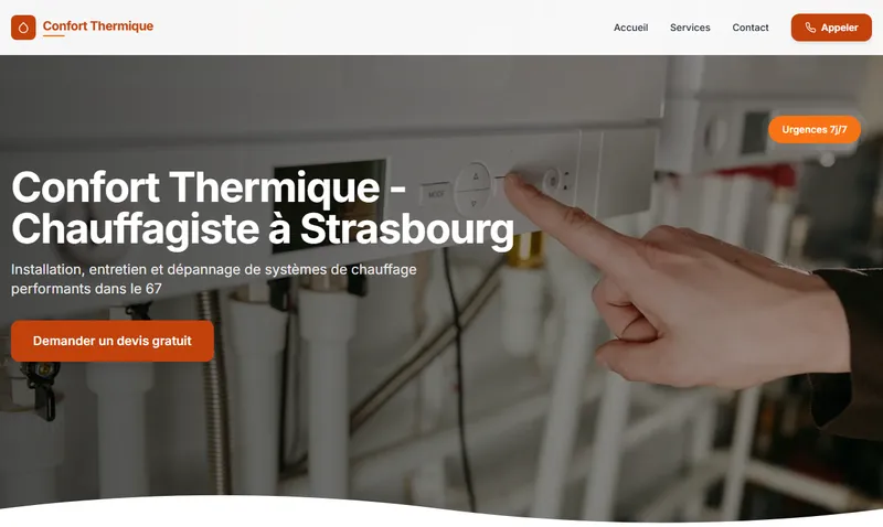 Aperçu site Chauffagiste