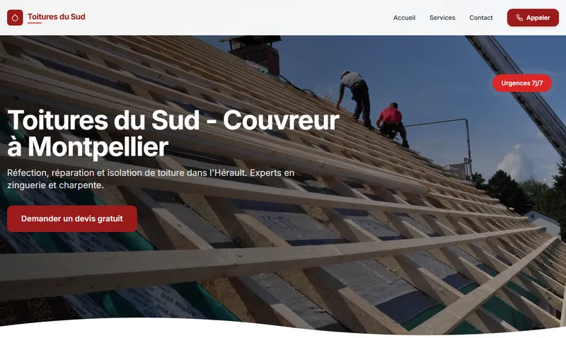 Maquette site couvreur