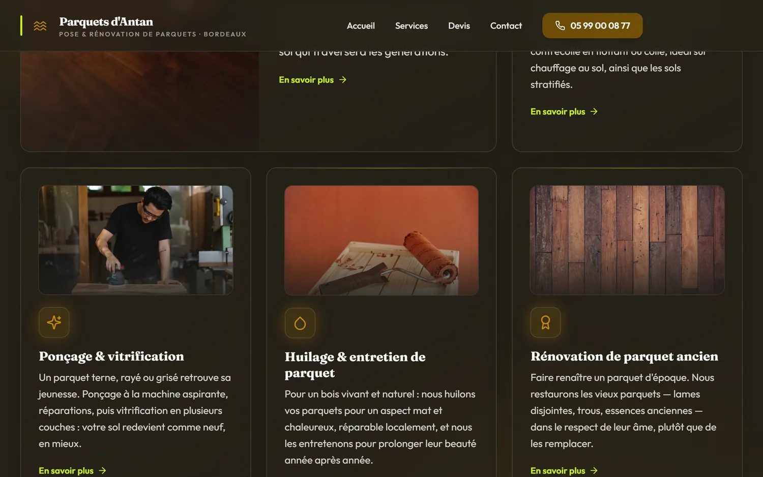 Vos services en détail