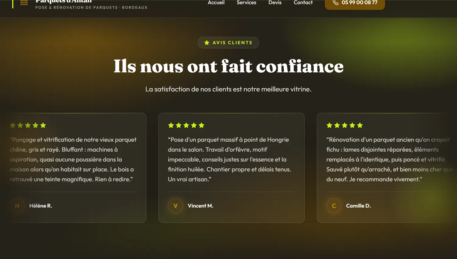 Vos avis Google en vitrine