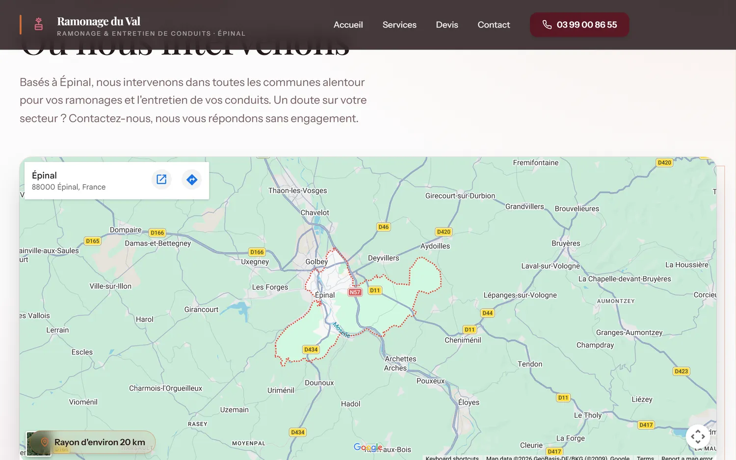 Zone d'intervention