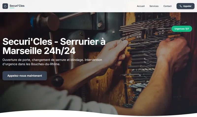 Aperçu site Serrurier